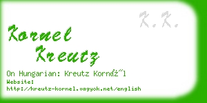 kornel kreutz business card